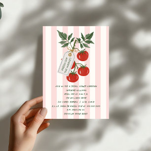 Fresh Off The Market Tomatoes Bridal Shower Invitation