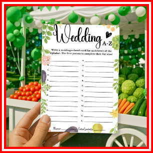 Fresh Off The Market Wedding A-Z Bridal Game