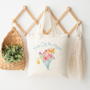 Fresh Off the Market Whimsical Bouquet Tote Bag