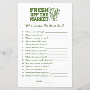 Fresh Off the Market Whimsical Green Bridal Shower