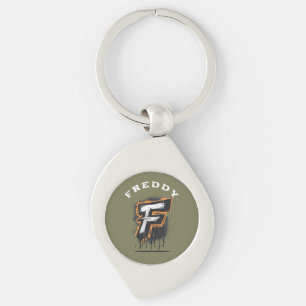  Fresh Off the Wall: Bold Graffiti Monogram "F" Key Ring