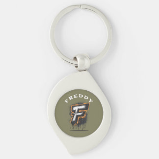  Fresh Off the Wall: Bold Graffiti Monogram "F" Key Ring