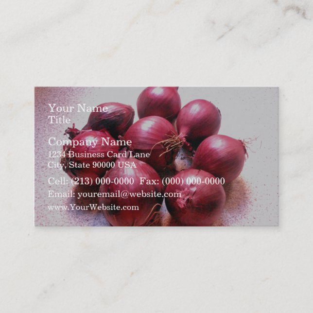 Fresh onions business card (Front)