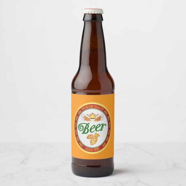 Fresh Orange Beer Bottle Label (Front)
