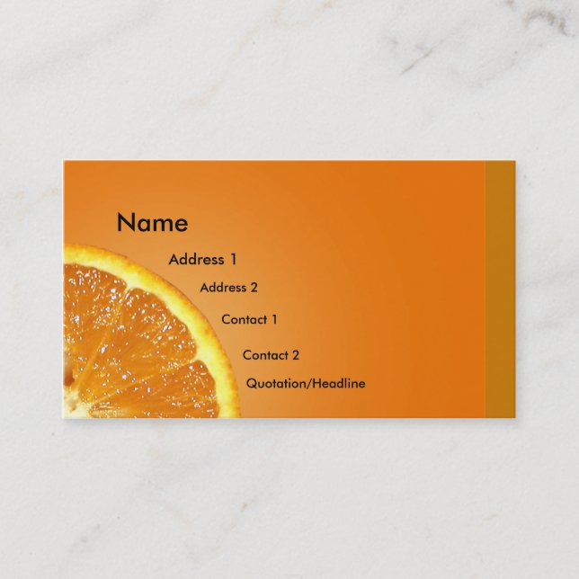 Fresh Orange Business Card (Front)