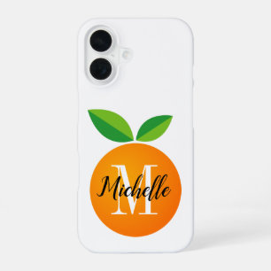 Fresh orange fruit custom monogram iPhone 16 case