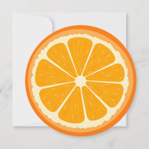 Fresh Orange Fruit Juicy Lemon Juice Illustration Holiday Card