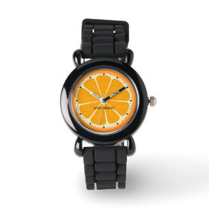 Fresh Orange Fruit Juicy Lemon Juice Illustration Watch
