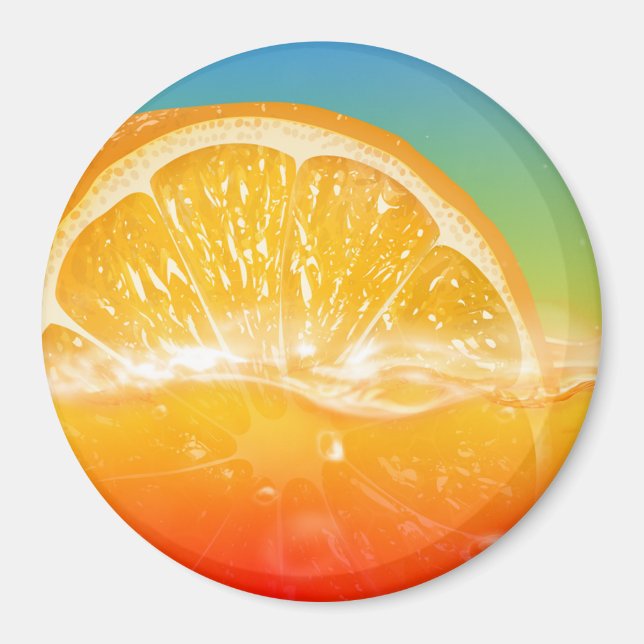 Fresh Orange Juice Fridge Magnet (Front)