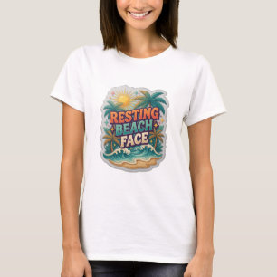 Fresh Orange RESTING BEACH FACE Tee