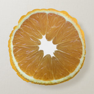 Fresh Orange Slice - Fruit Round Cushion