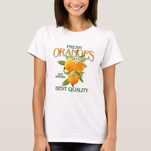 Fresh Oranges - Best Quality T-Shirt (Front)