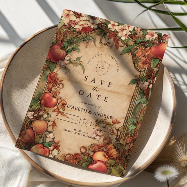 Fresh Orchard Botanical Wedding Save The Date (Creator Uploaded)