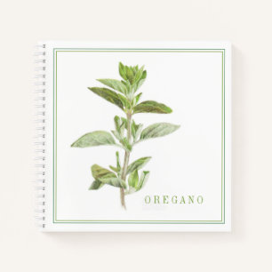 FRESH OREGANO 8.5x8.5 Spiral Notebook