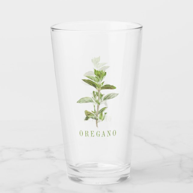 FRESH OREGANO Pint Drinking Glass (Front)