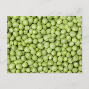 Fresh organic peas 2 postcard