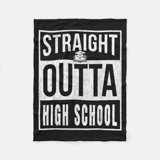 Fresh Out Of High School Cl Of 2026 Funny Fleece Blanket (Front)