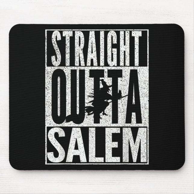 Fresh Out Of M Halloween Witch Black Cat Mouse Pad (Front)