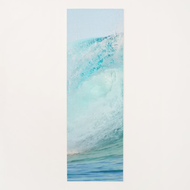 Fresh Pacific ocean blue wave breaking Yoga Mat (Front)