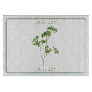 FRESH PARSLEY 11x8 Glass Cutting Board