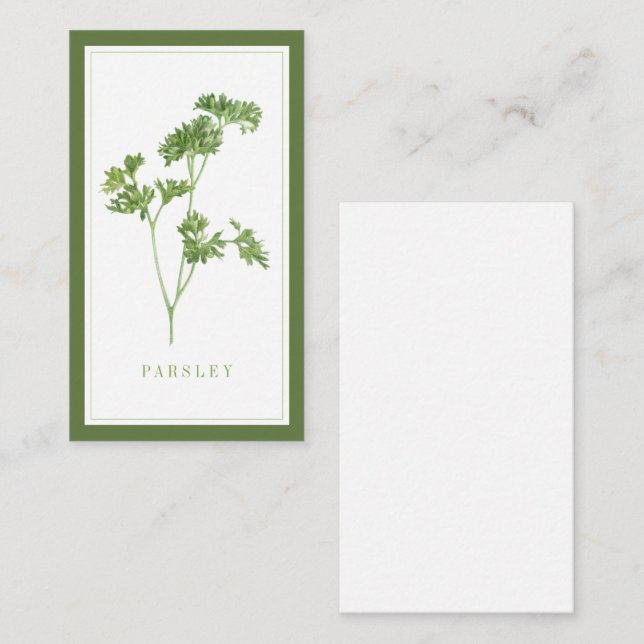 FRESH PARSLEY 3.5x2 Flat Card / Green (Front/Back)