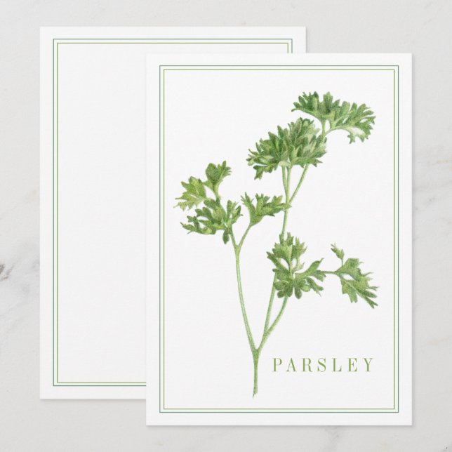 FRESH PARSLEY 5x7 Flat Card (Front/Back)