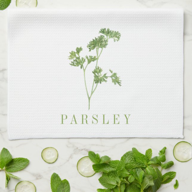FRESH PARSLEY Kitchen Towel (Folded)