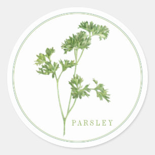 FRESH PARSLEY Large Round Stickers