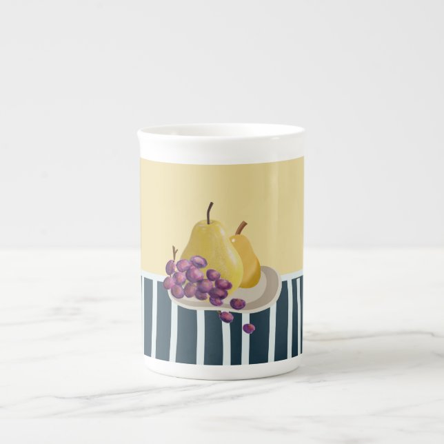 Fresh Pear - modern still life Bone China Mug (Front)