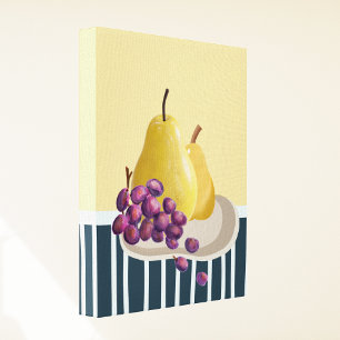 Fresh Pear still life with modern twist Canvas Print