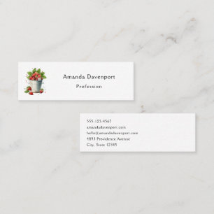 Fresh Picked Strawberries in a Bucket Mini Business Card