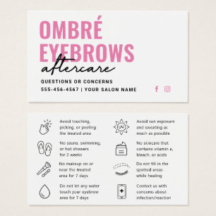 Fresh Pink Modern Ombre Brow Aftercare Guide