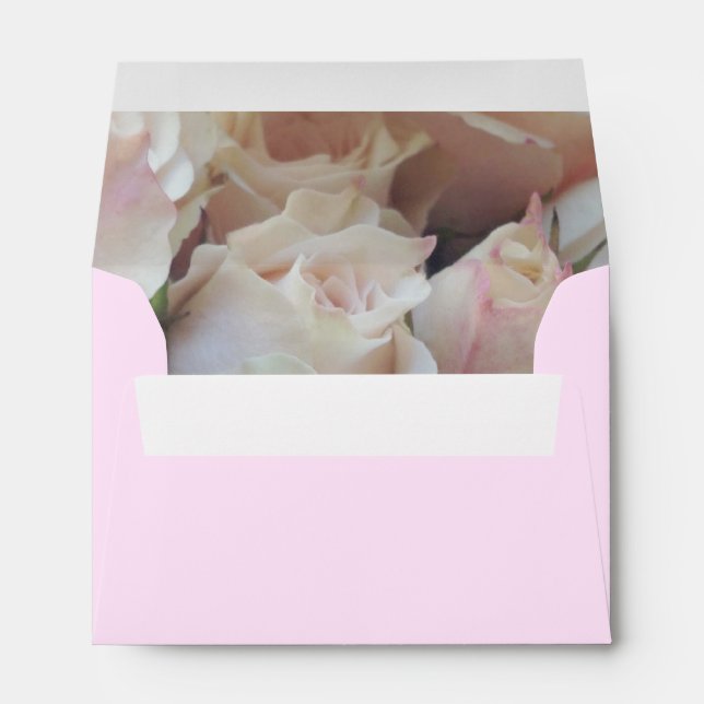 Fresh pink rose bouquet envelope (Back (Bottom))