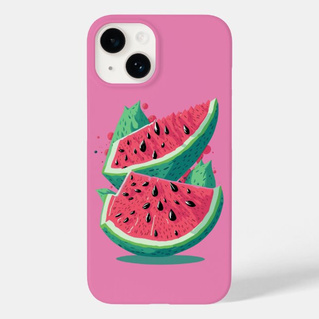 Fresh pink watermelon fruit Case-Mate iPhone case (Back)