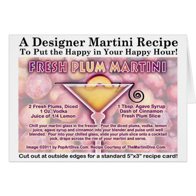 Fresh Plum Martini Recipe Card (Front Horizontal)