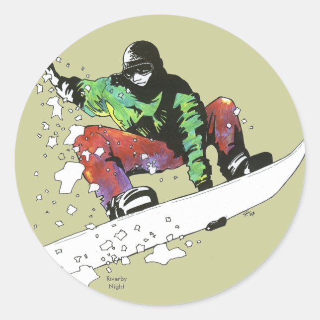 Fresh Powder Classic Round Sticker (Front)