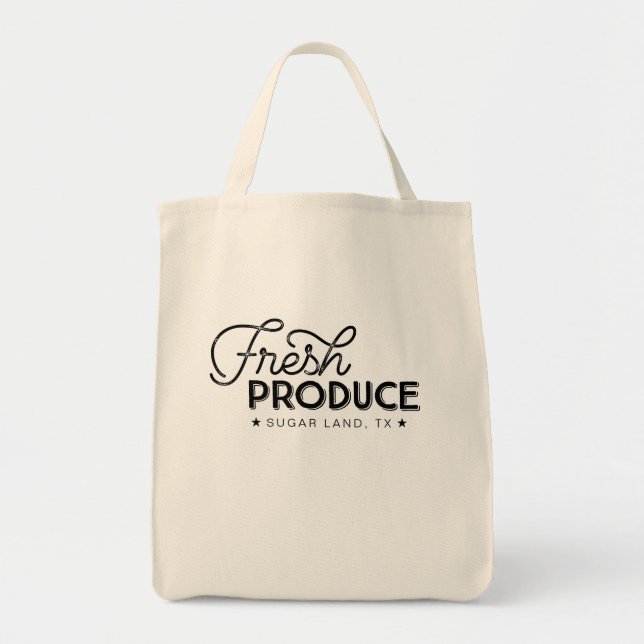 Fresh Produce Local Grocery Tote Bag (Front)