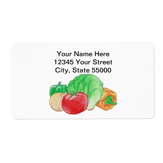 Fresh Produce Shipping Labels (Front)