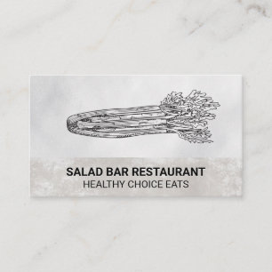 Fresh Produce Vegetable Drawing Business Card