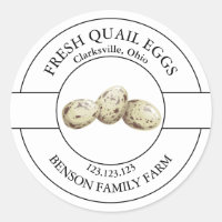 Fresh Quail Eggs Label