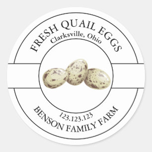 Fresh Quail Eggs Label