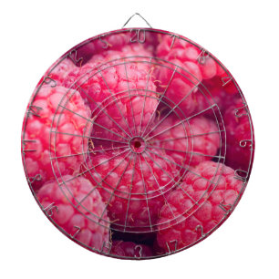 Fresh raspberries dartboard