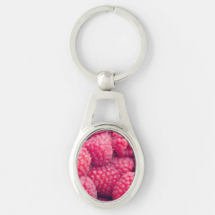 Fresh raspberries key ring