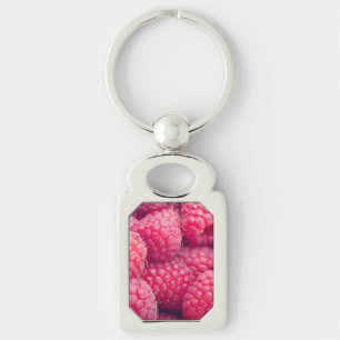 Fresh raspberries key ring