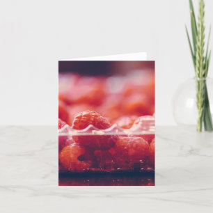 Fresh Raspberries Photography Art Card