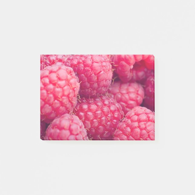 Fresh raspberries post-it notes (Front)