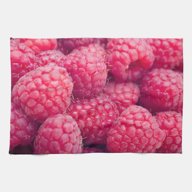 Fresh raspberries tea towel (Horizontal)