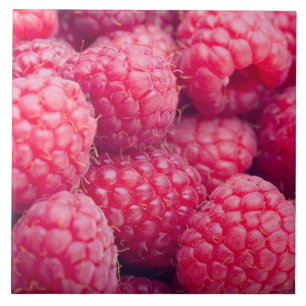 Fresh raspberries tile
