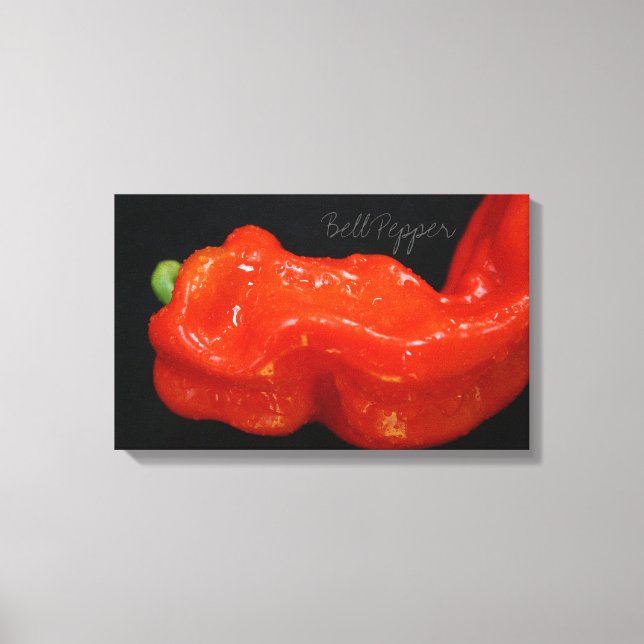 Fresh Red Bell Pepper Canvas Print (Front)