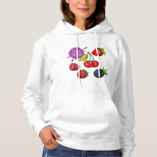 Fresh Red Berries and Cherries Hoodie